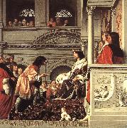 EVERDINGEN, Caesar van Count Willem II of Holland Granting Privileges fg oil on canvas